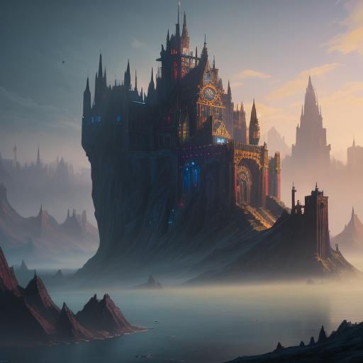 Fantastical Bot in Detailed Matte Painting Style