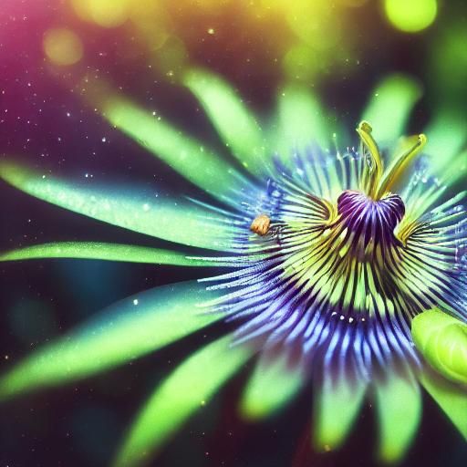 Macro Photo of a Passion Flower in Bloom