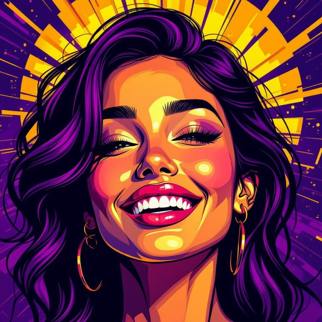 Strained Smile Portrait in Dark Fantasy Style