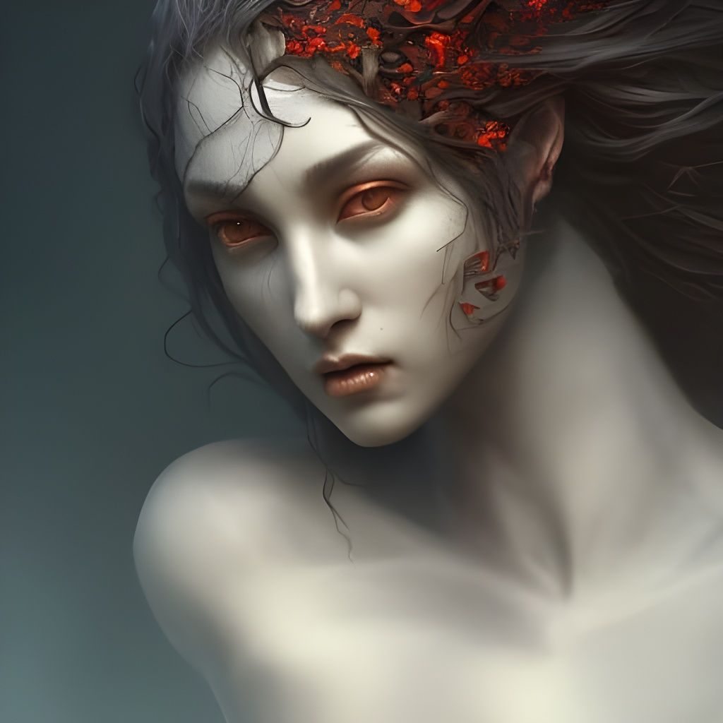 Moonlit Autumn King Portrait in Dark Fantasy Style