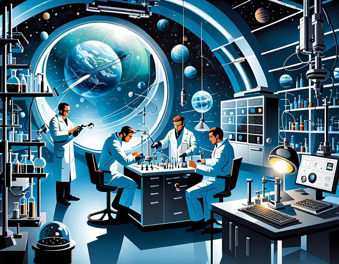 Scientists Conducting Experiments in a Laboratory