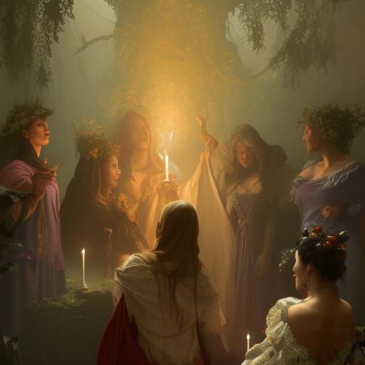 Witches Celebration: Hyperdetailed Concept Art