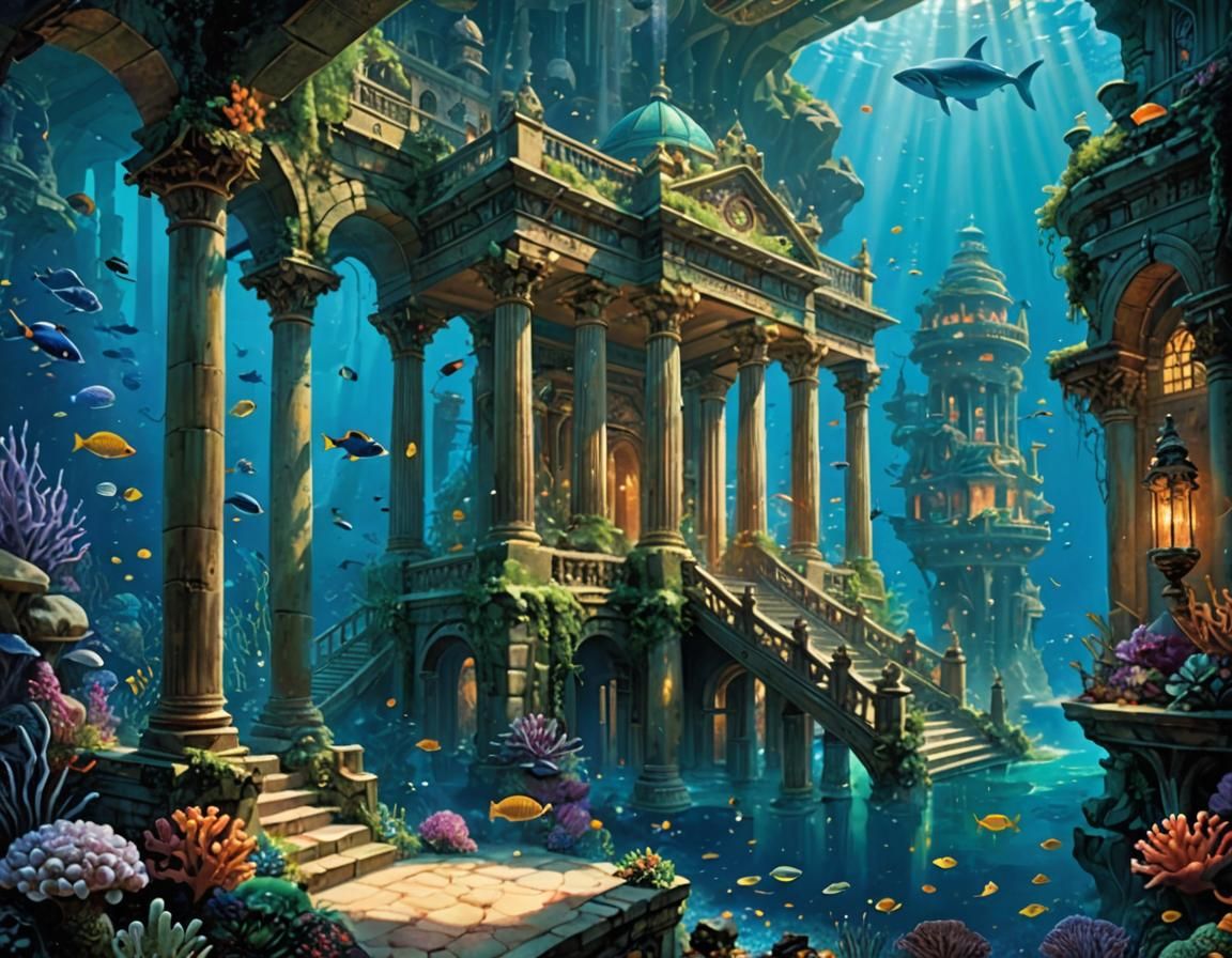 Magnificent Underwater Palace of Lost Civilization