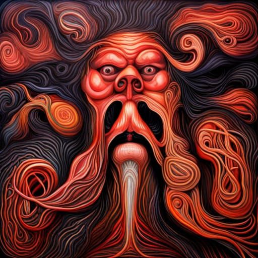 Intricate Pubic Hair Symphony as Impasto Painting