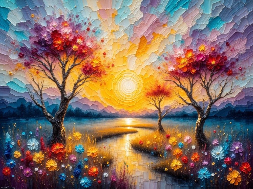 Landscape Oil Painting After the Dust Settles