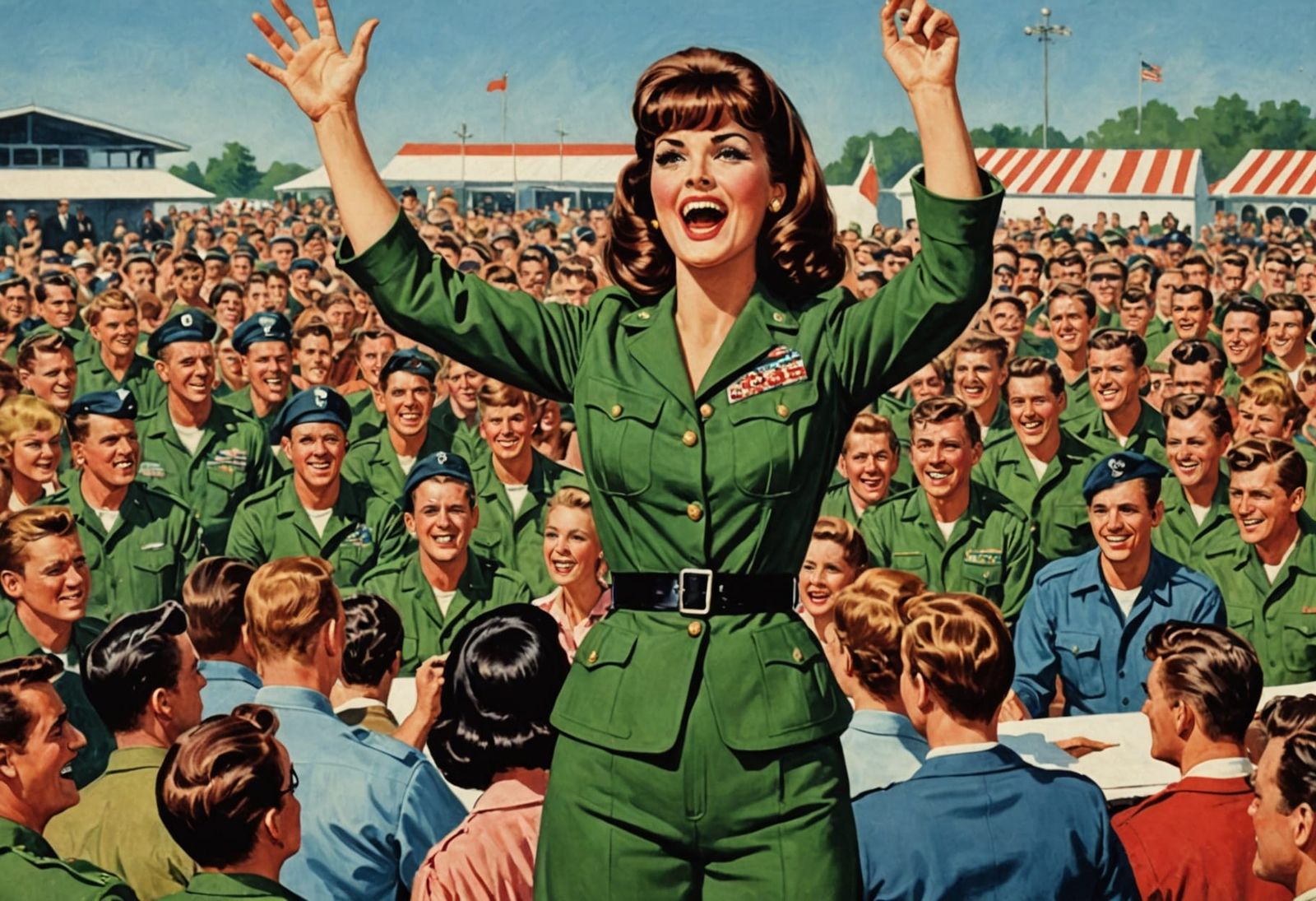 1960s USO Show: Pop Singer Entertains Servicemen in Germany