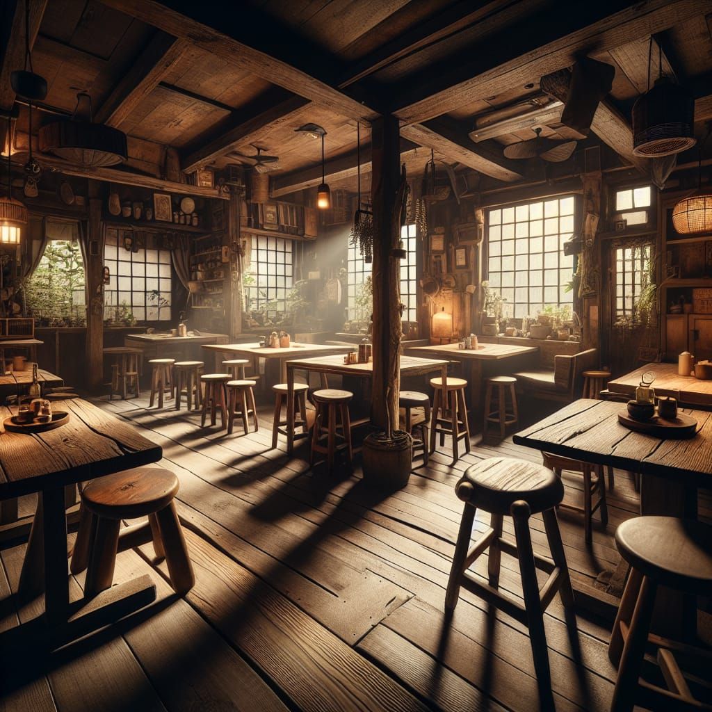 Cozy Cafe Interior with Relaxing Atmosphere