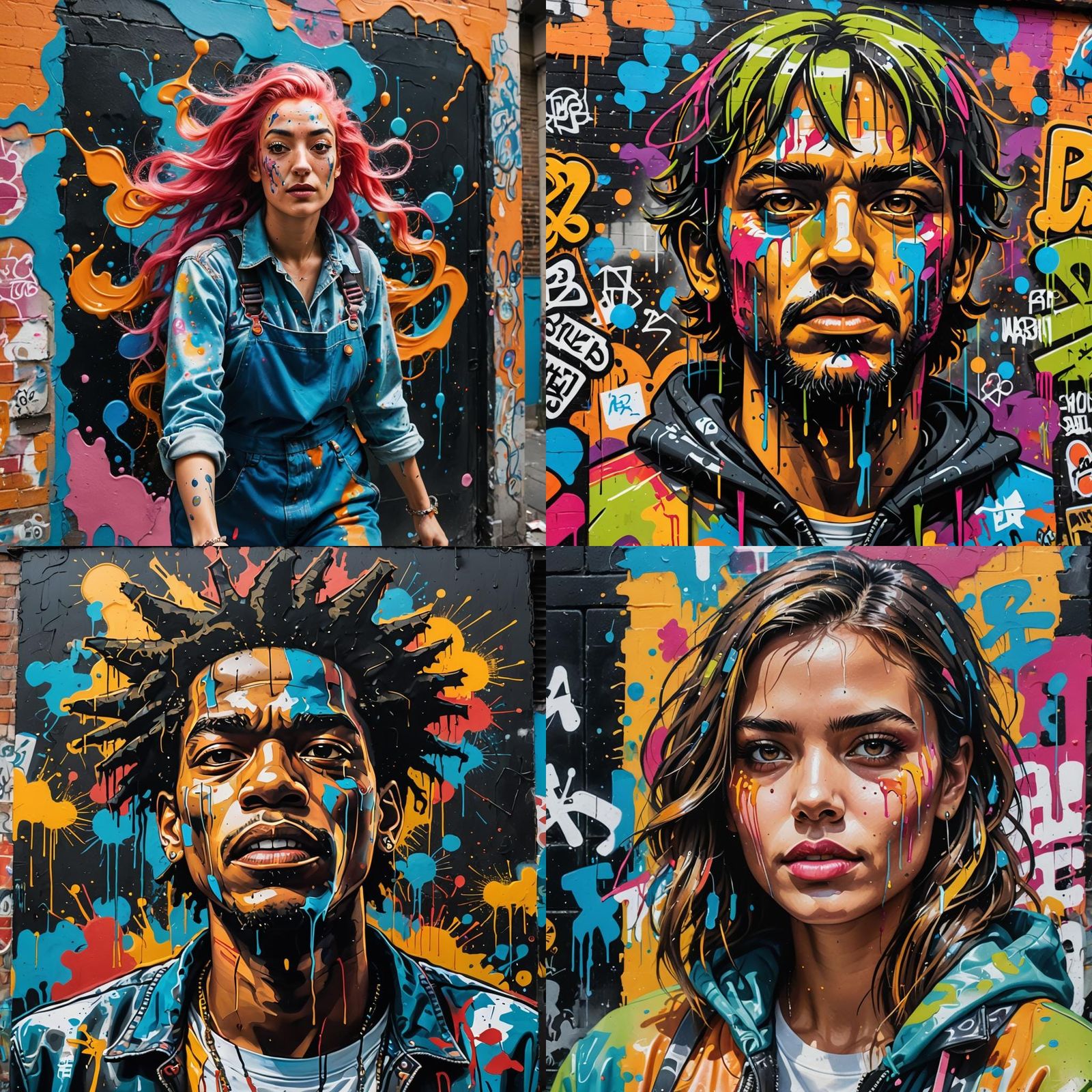 Colorful Graffiti Art with Melting Effect