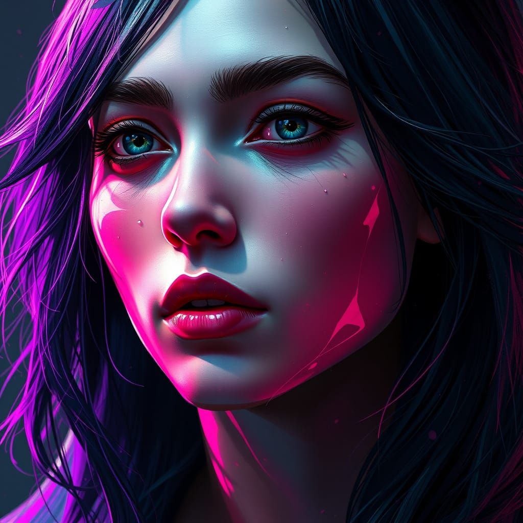 Detailed Portrait with Dynamic Lighting