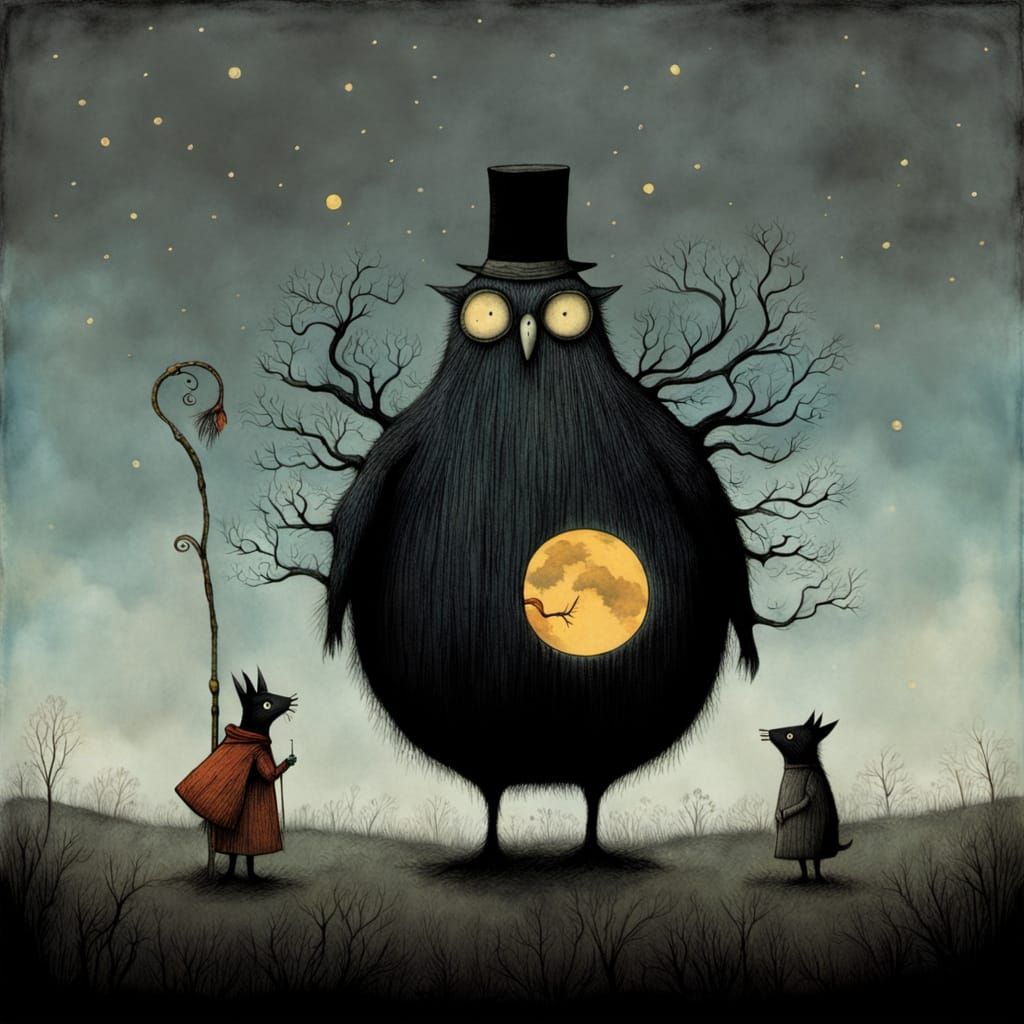 Gothic Fairytale: Three Teeth in Dark Fantasy Style