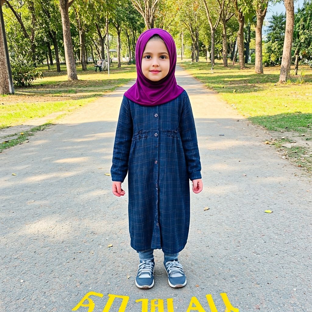 Modest Girl Near Ground Inscription