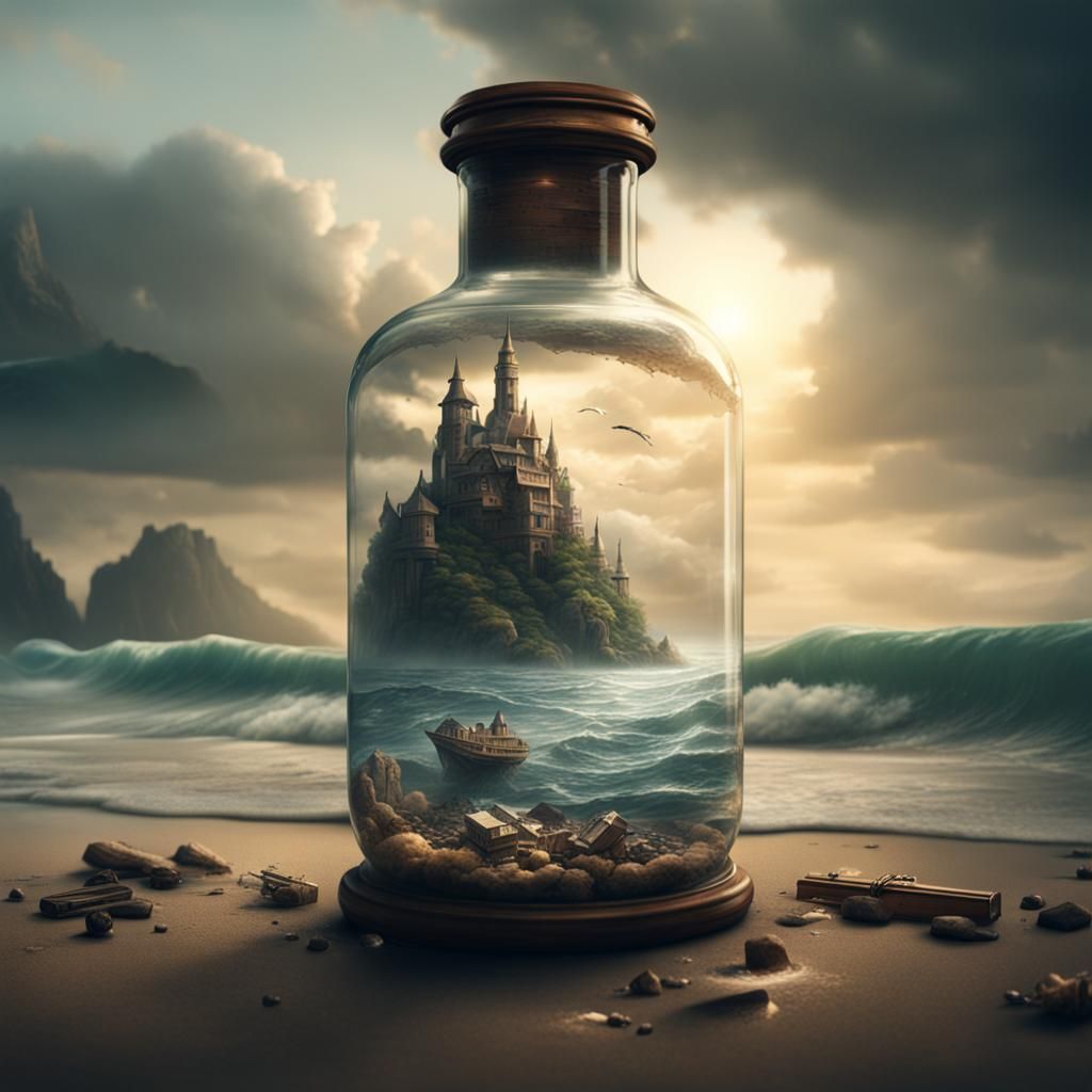 Wish in a Bottle: Epic Digital Matte Painting