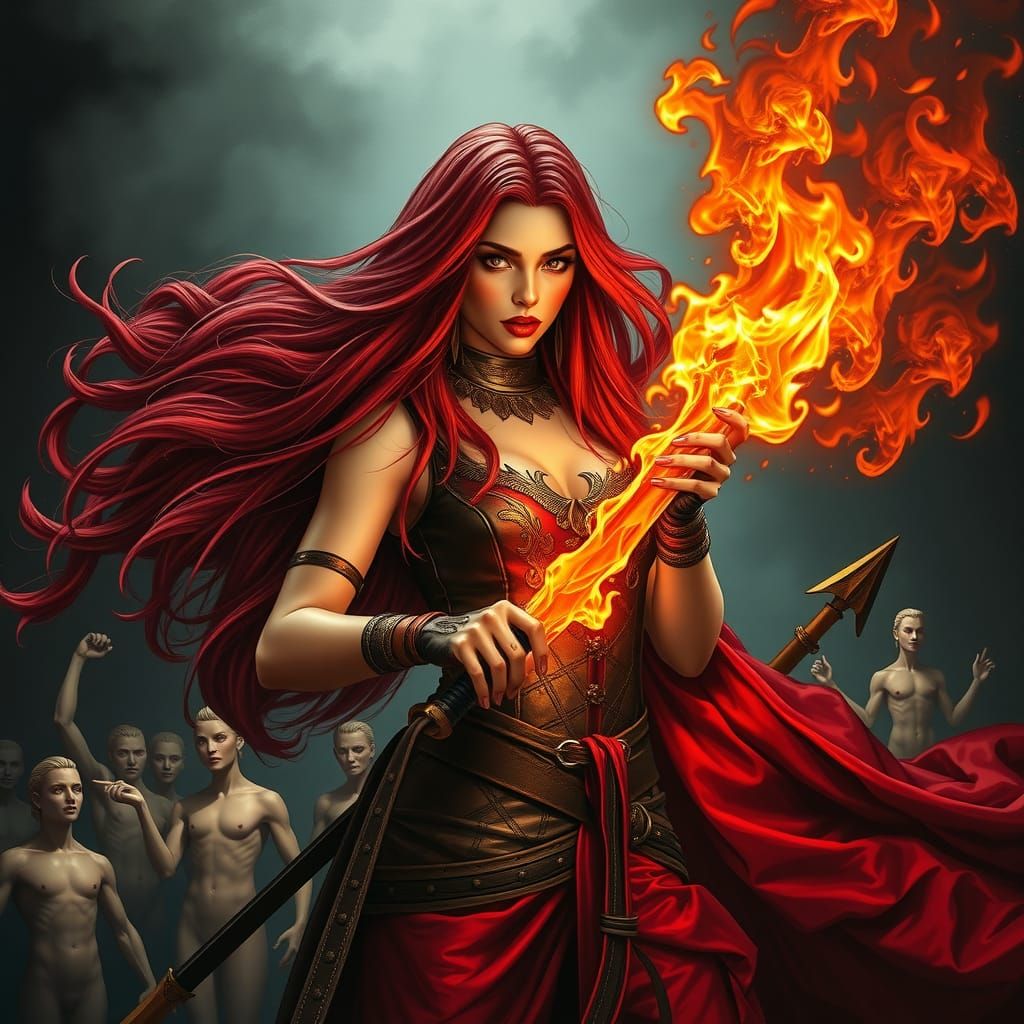 Blonde Guardian Dominates Underworld Landscape