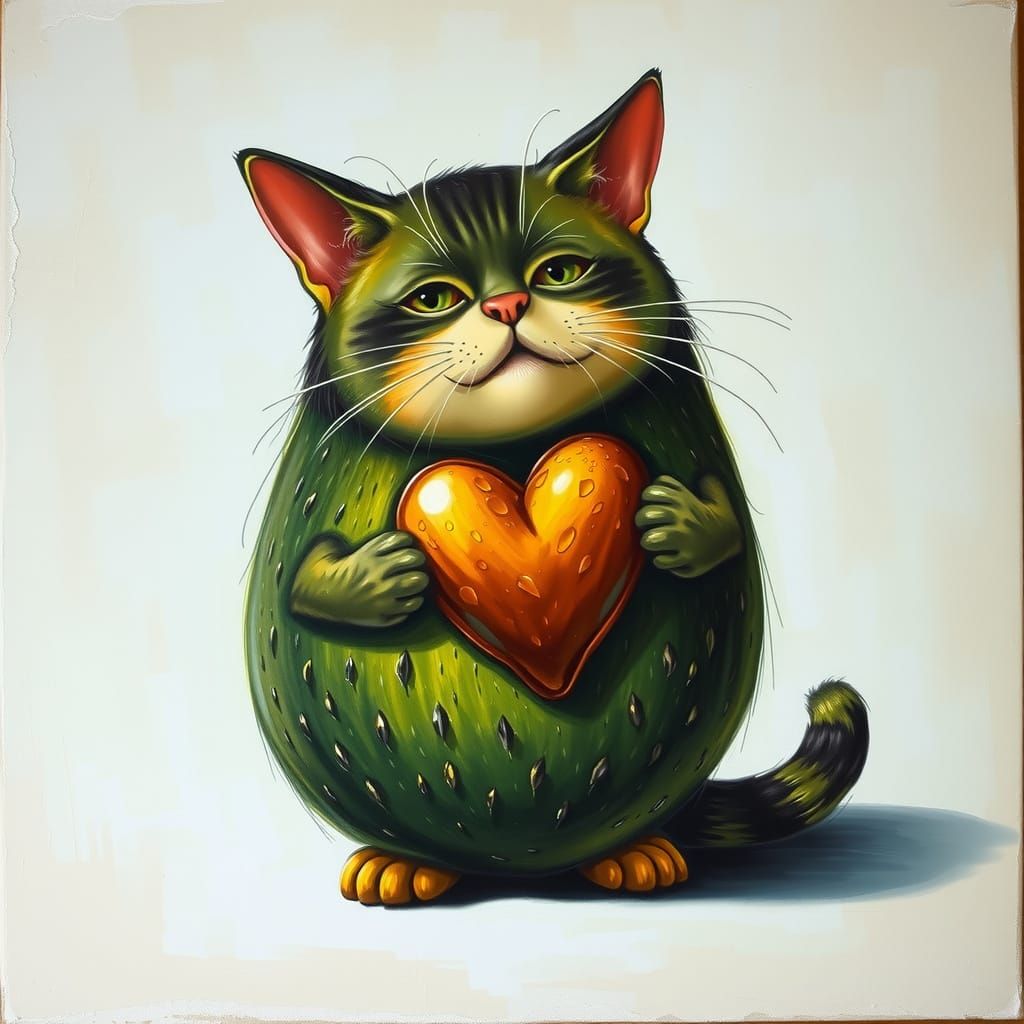 Surrealist Feline Fruit Blossoms in Whimsical Dalí-Inspired ...