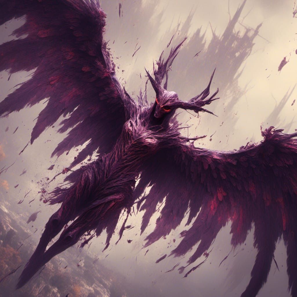 Dark Fantasy Wings: Hyperdetailed Concept Art