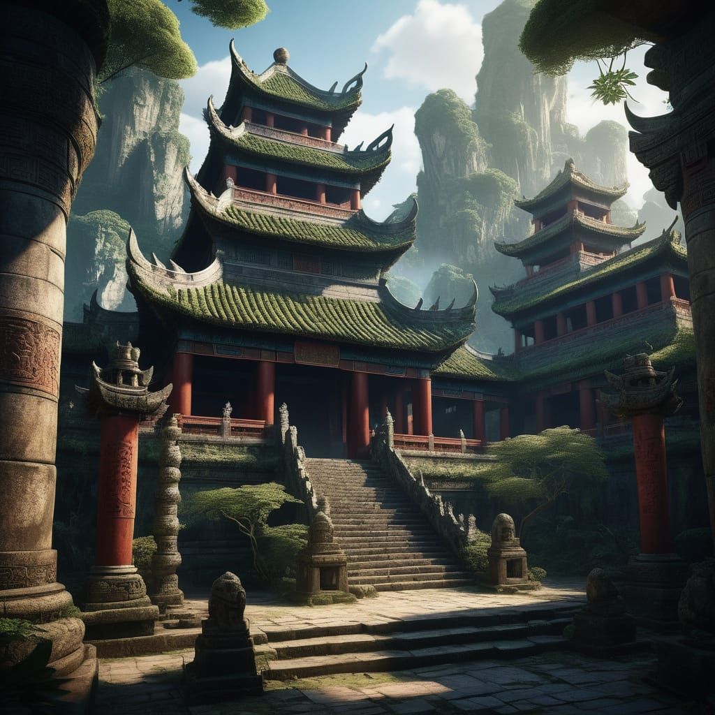 Lost Chinese City Overgrown with Vines