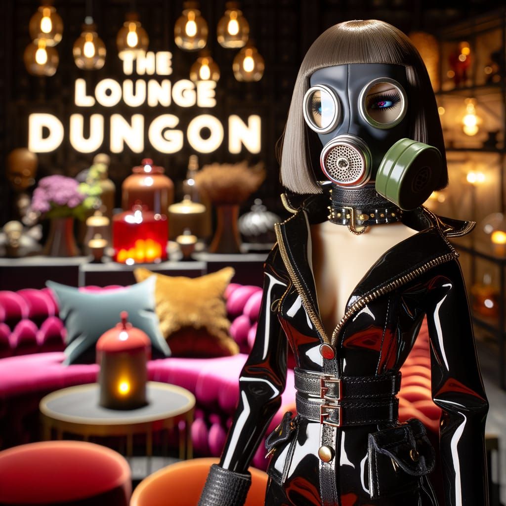 Fashion Doll in Lounge Dungeon Aesthetic