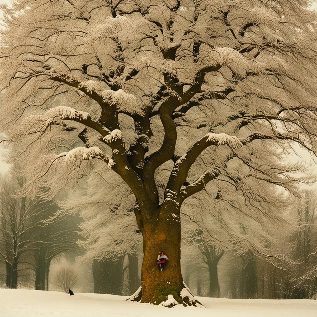 Lush Tree in Springtime, Oil Painting