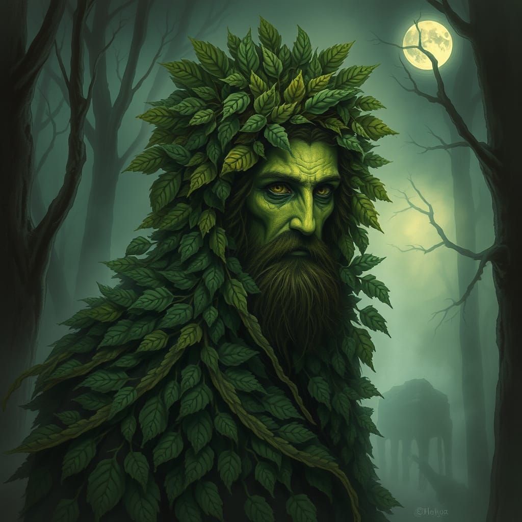 The Enigmatic Green Man of the Misty Forest