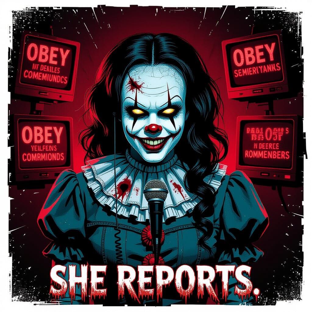 Terrifying Clown Journalist Reveals Alien Form