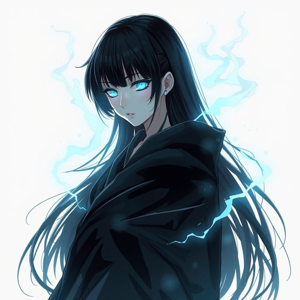 Ethereal Anime Goddess in Mystical Aura