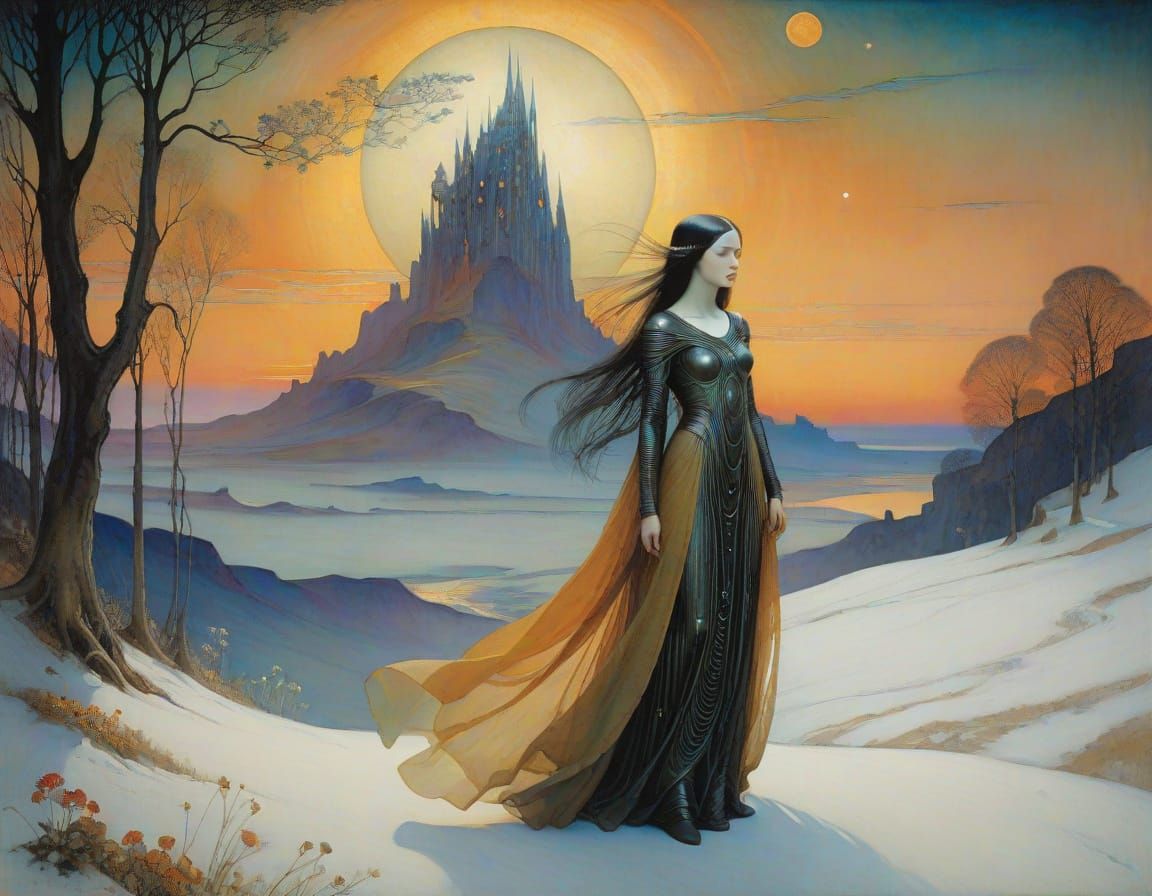 Celestial Goddess in Ethereal Light