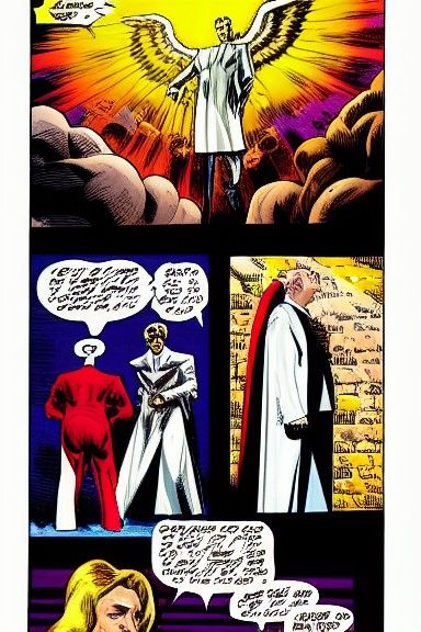 Man Meets God in Heaven: Comic Book Style