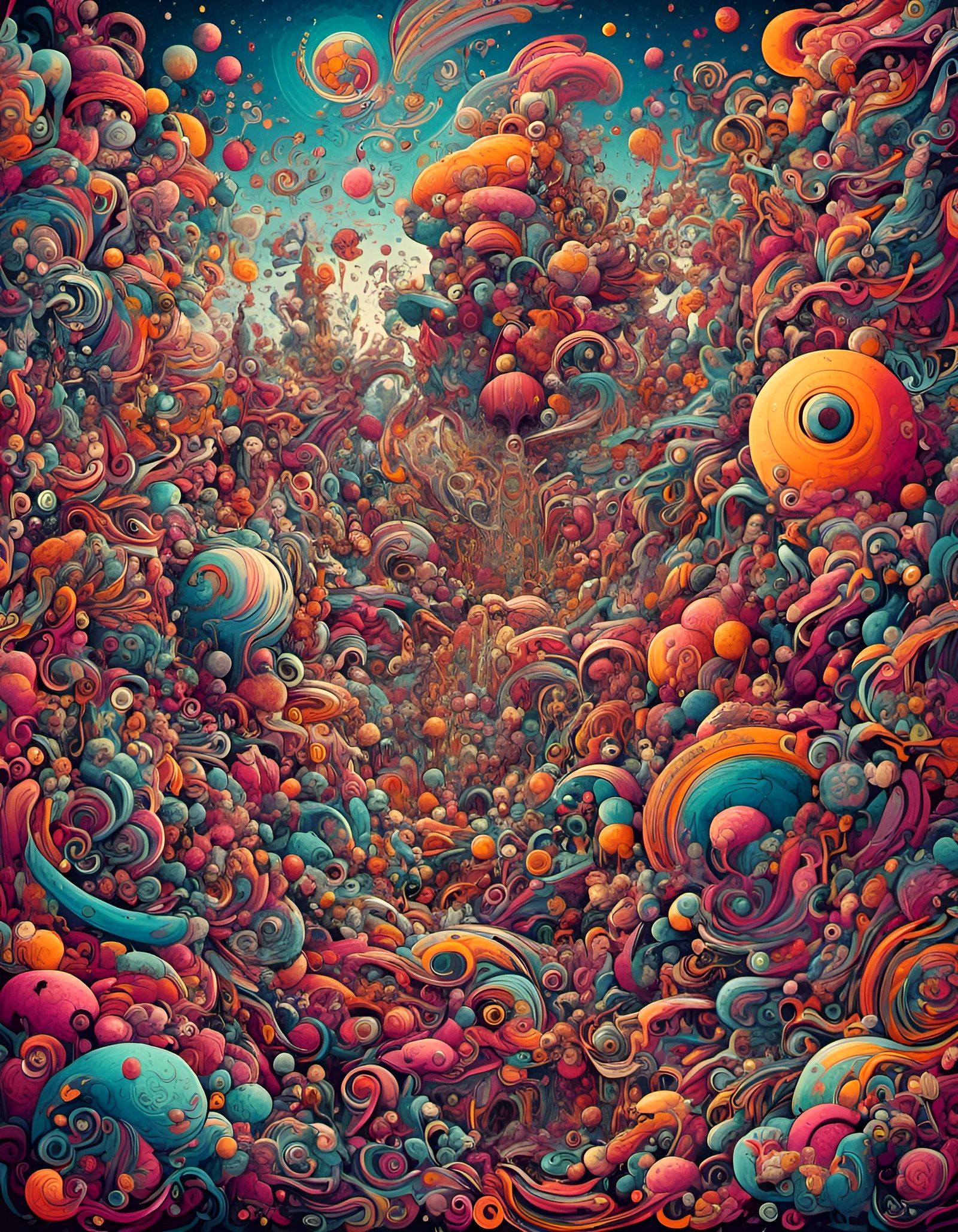 Psychedelic Wall Design Inspired by Tim Biskup