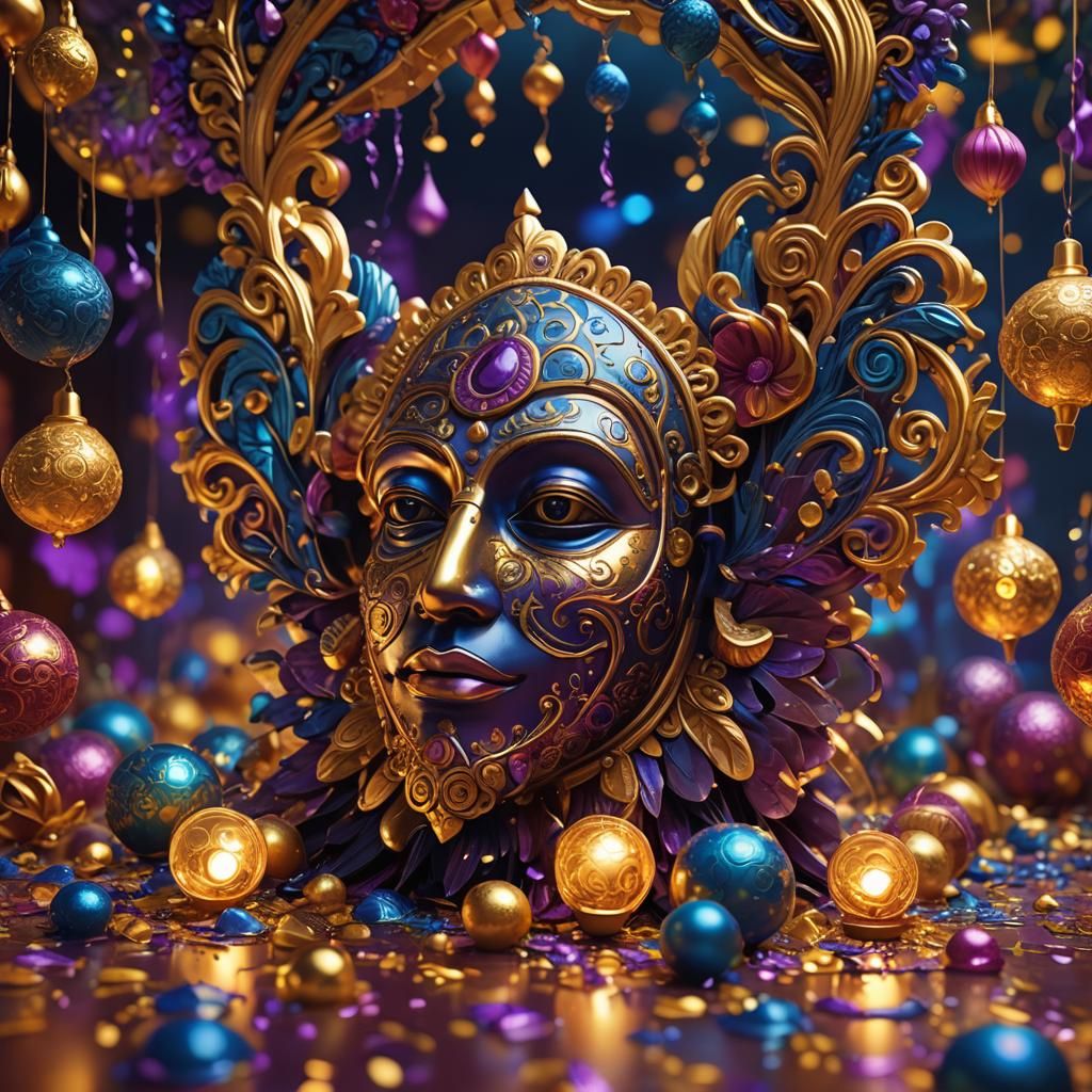 Vibrant Goa Party Decoration in Splash Art Style