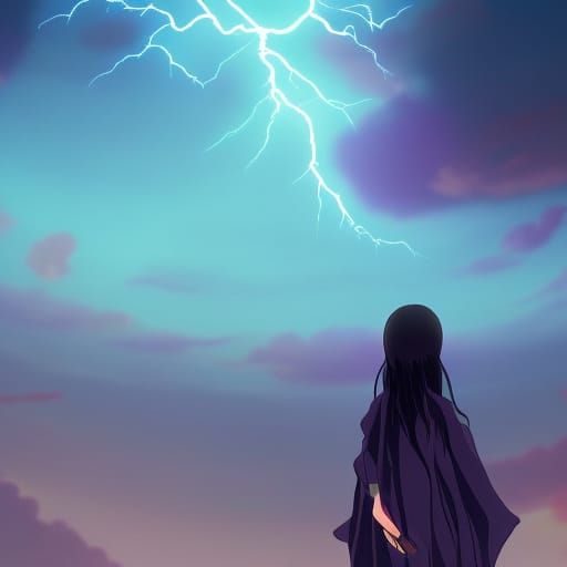 Evil Witch Back View: Anime Key Visual