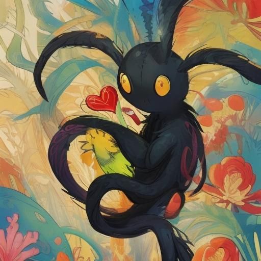 Surreal Boy with Spider Heart in 3D Comic Style