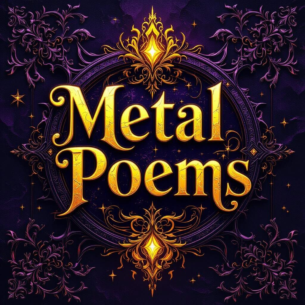 Dark Fantasy YouTube Watermark With "Metal Poems" Text