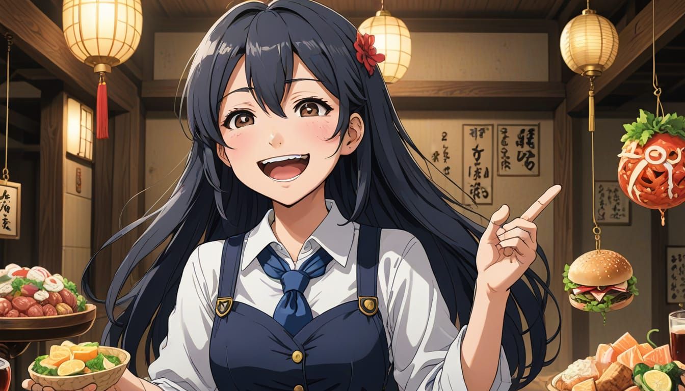 Anime Style Image of Joyful Laughter
