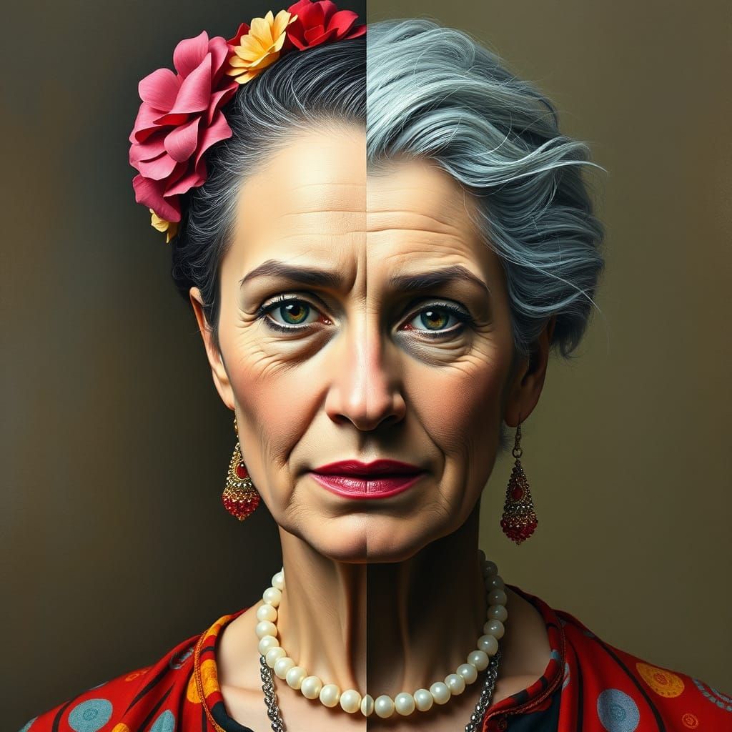 Magical Realism Portrait: Youth and Old Age