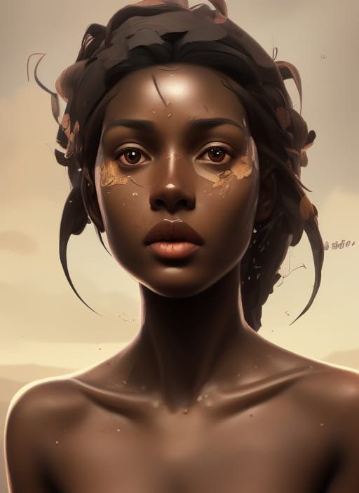 Voluptuous Island Beauty in Hyperdetailed Portrait