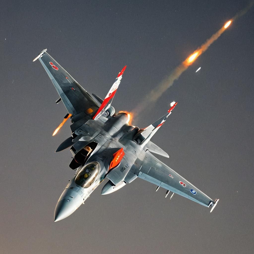 Sukhoi Su-30MKI Fighter Jet at Night