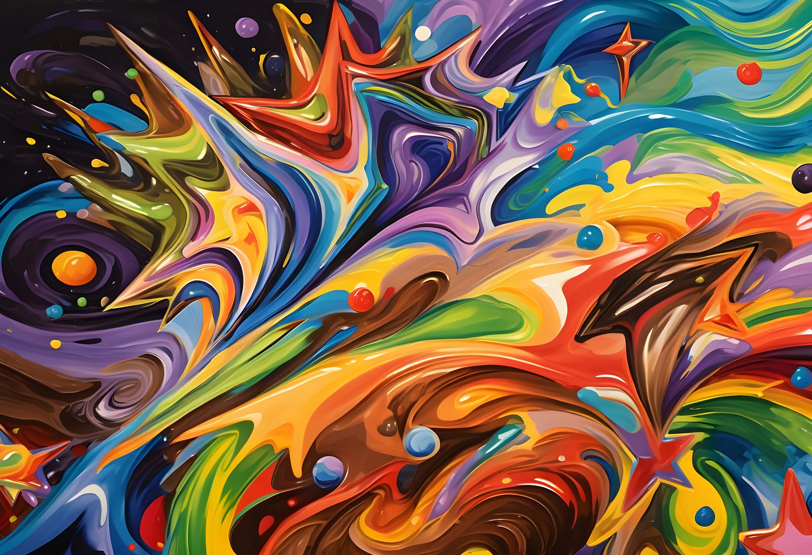 Vivid Helical Vortex Maelstroms with Pointy Stars