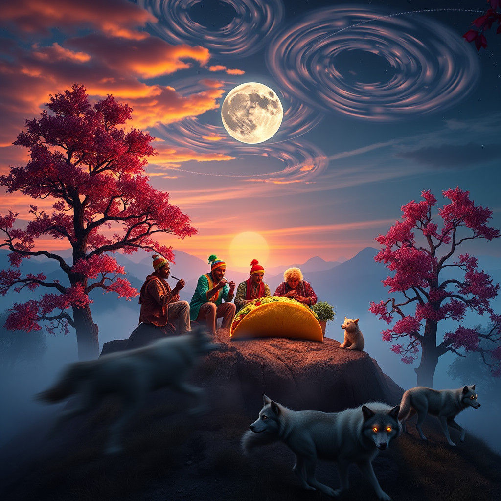 Taco Feast on Misty Mountain: Fantasy Concept Art