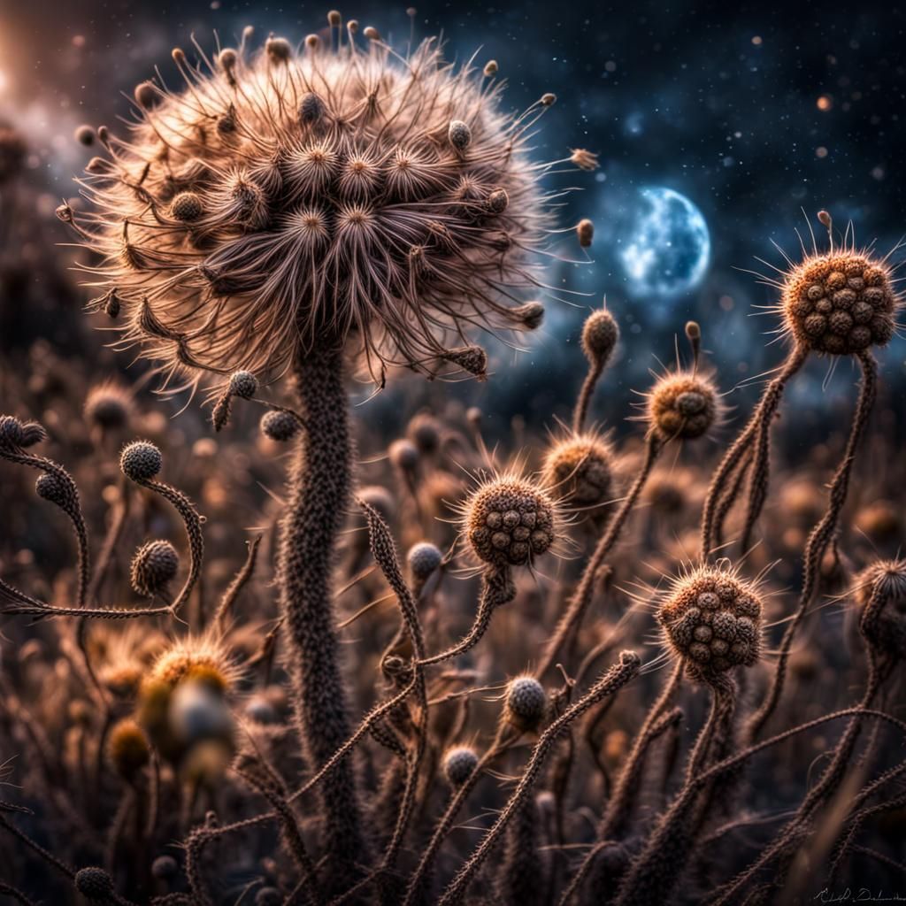Cosmic Fantasy: Delirium Seeds in Hyperrealistic Style