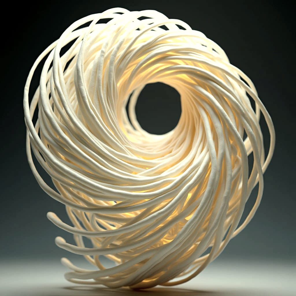 Ethereal Ivory Spirals: 3D Printable Art in Intricate Detail