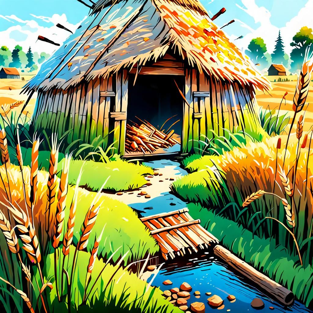 Detailed Matte Painting of Varied Plant Life