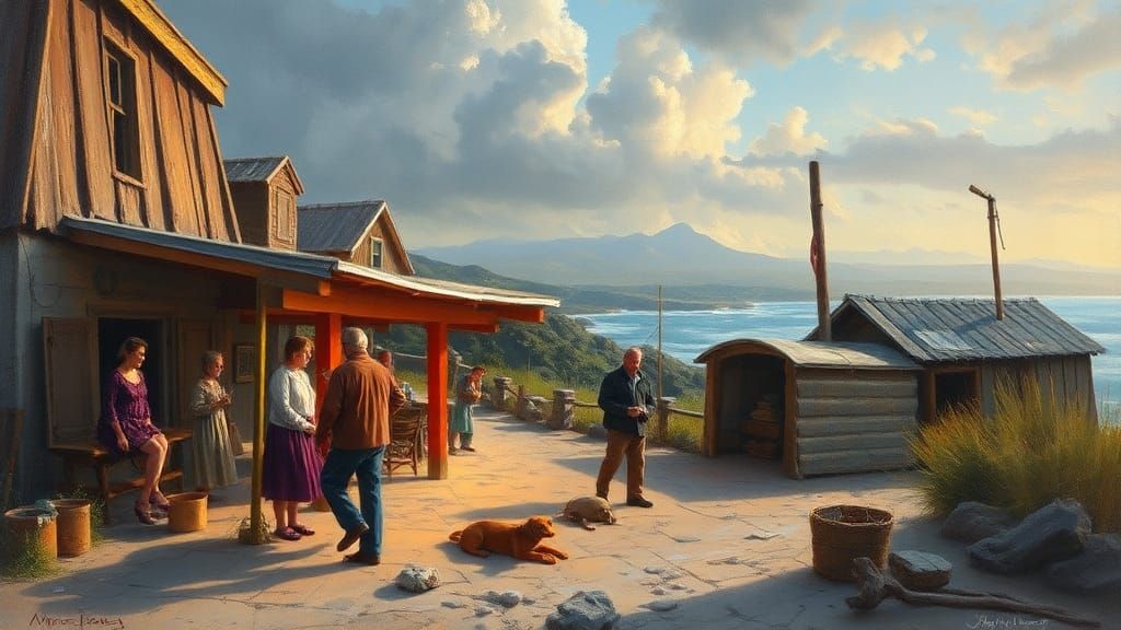 Oil Painting Captures a Moment in Time