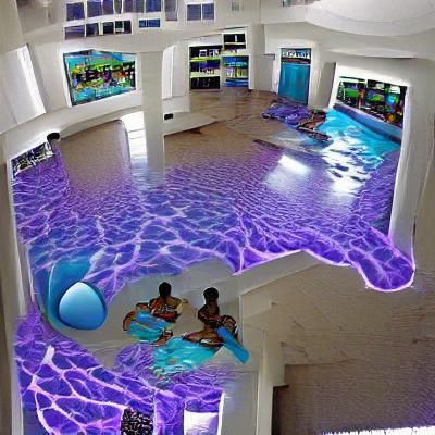 AI Generated Image of an Indoor Swimming Pool