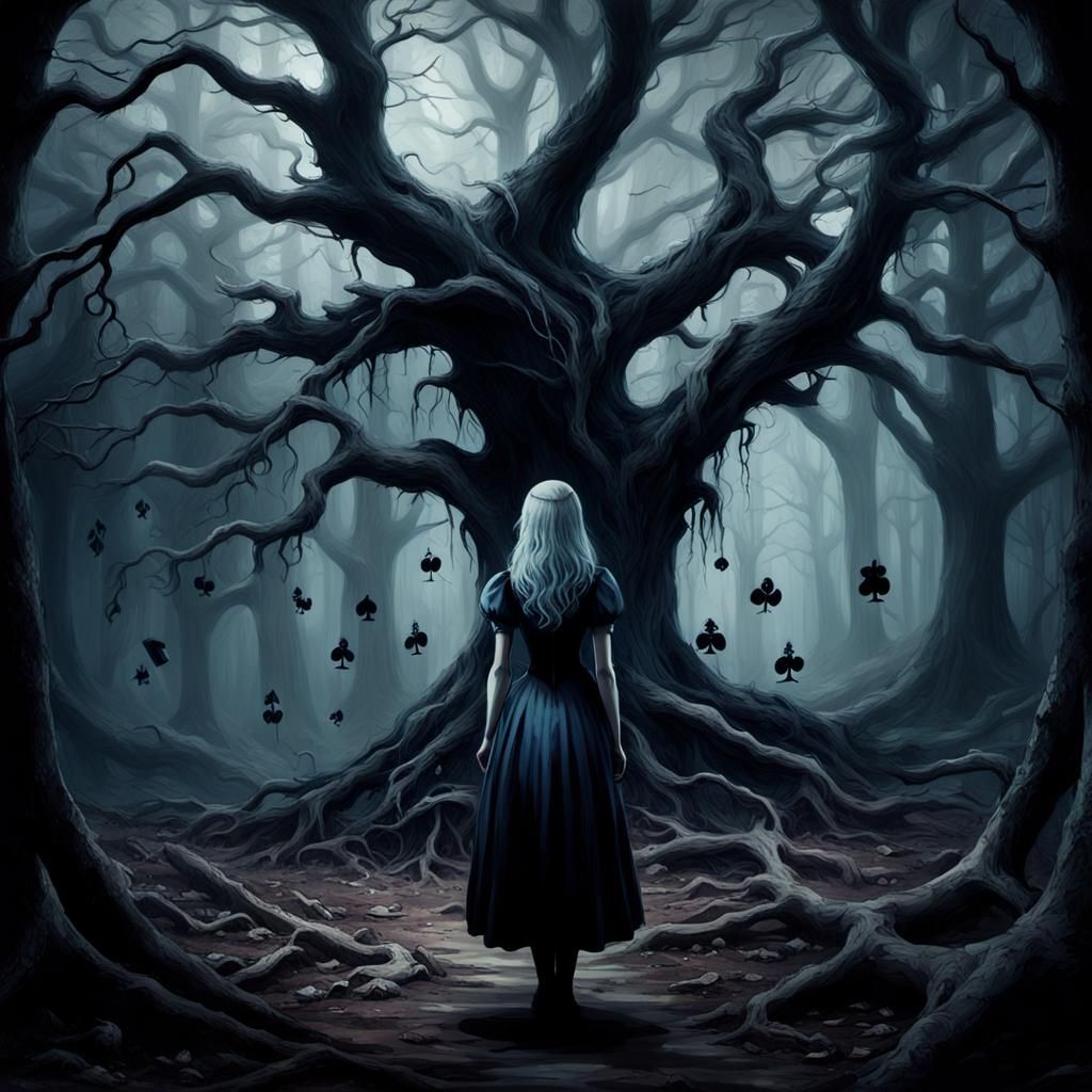 Gothic Alice in Abandoned Wonderland Forest