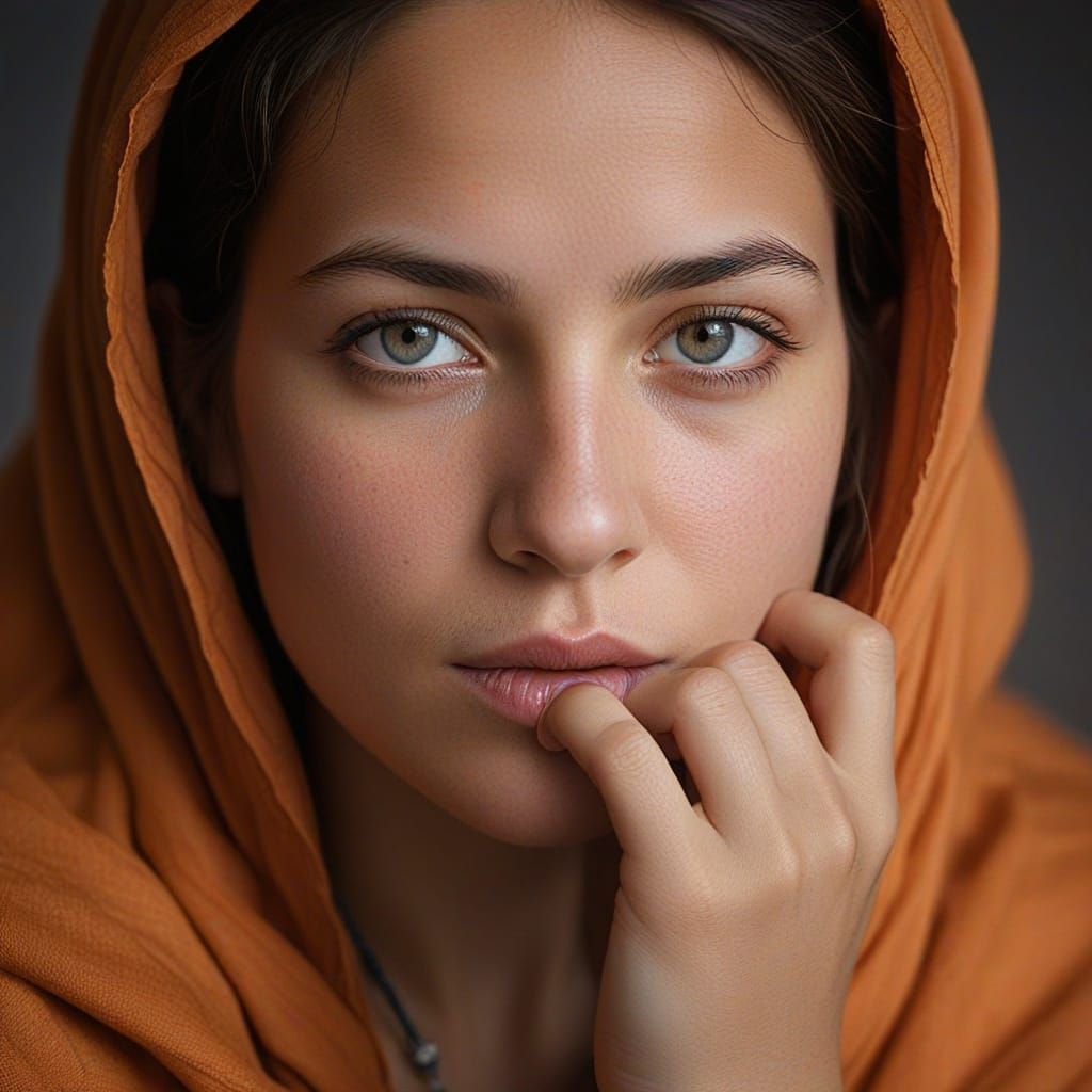 Serene Pregnant Woman in Warm Golden Light
