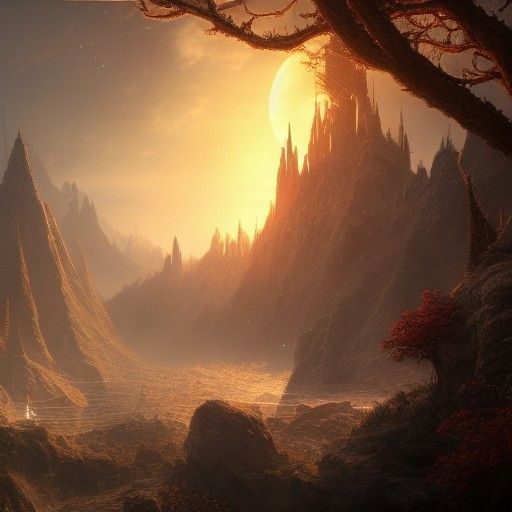 Fantastical Night Scene in Detailed Matte Painting