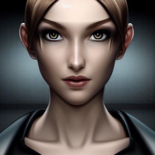 Beautiful Android Woman with Futuristic Details