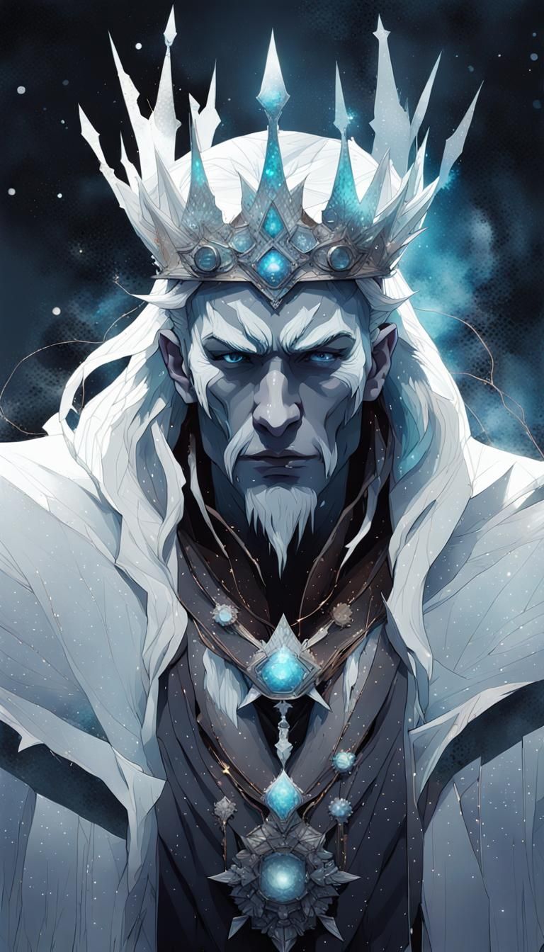 Isekai Ice King Digital Painting with Intricate Details
