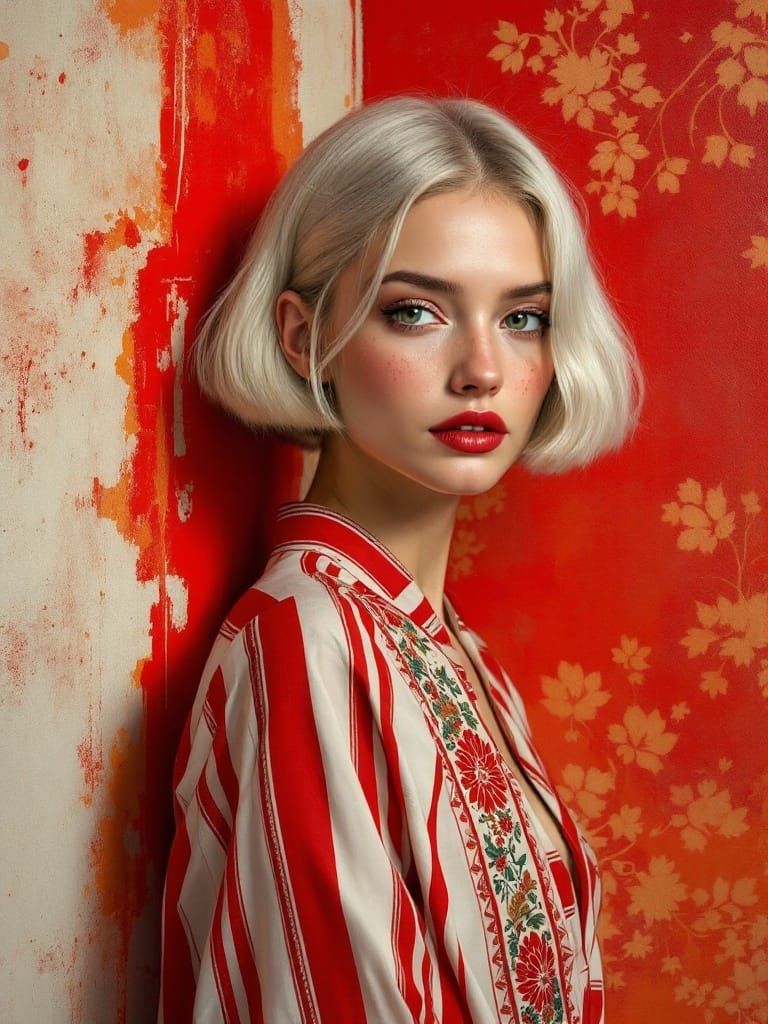 Ethereal Beauty in Rich Oil Colors and Vibrant Turkish Motif...