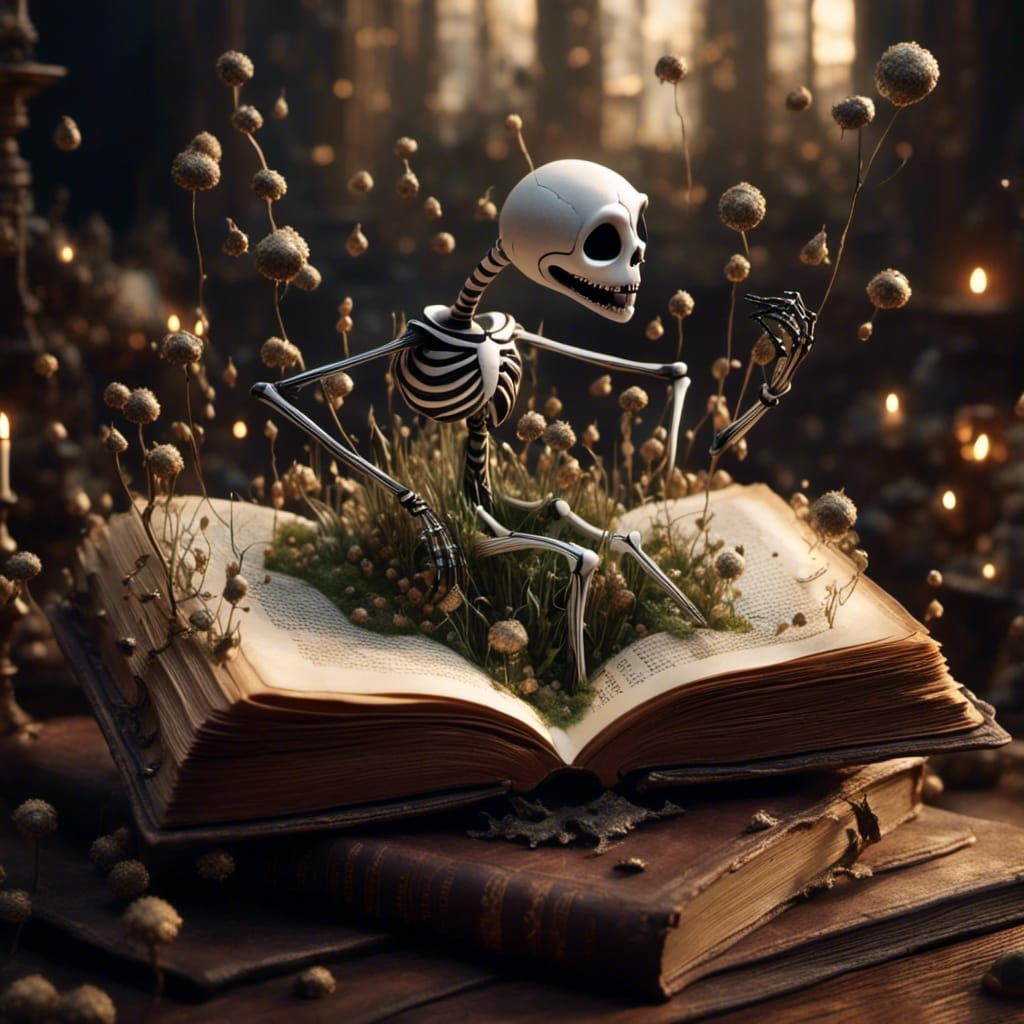 Jack Skellington Emerges from Magical Book in 3D